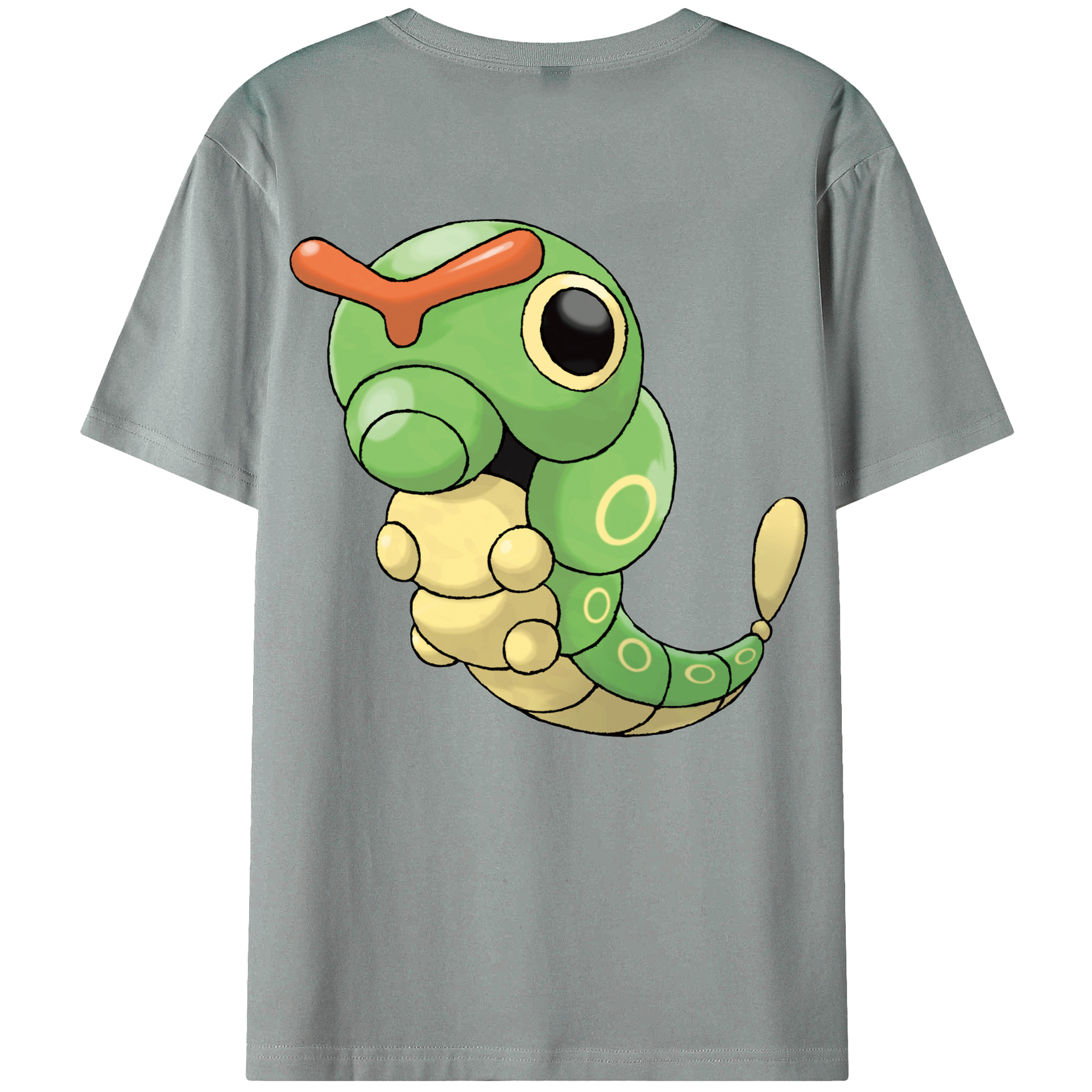 （画像用） ポケットモンスター Pokémon 綿100％ メンズ半袖Tシャツ（バックプリント） 通気性